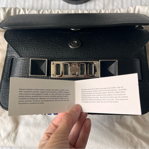 Authentic Proenza Schouler PS11 Mini Classic in Black Linosa Leather - Picture 8 of 14